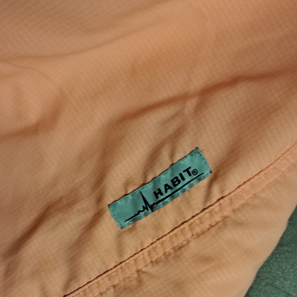 Habit Set Of 2 ..Men's Green and Peach Casual Button Down Shirts - Picture 6 of 9